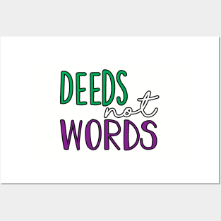 Deeds Not Words Large Handlettering Posters and Art